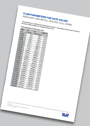 Technical appendix - flow values for gate valves